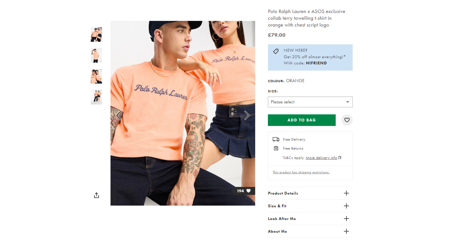 1. Do you use standard product page layout? (gallery on the left and overview on the right) 3 Good Example