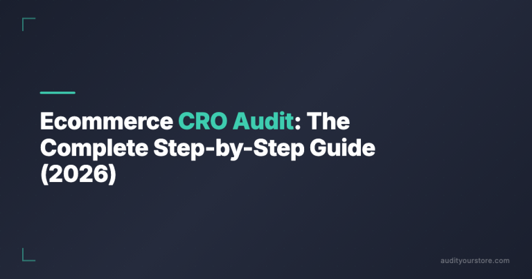 Ecommerce CRO Audit Guide