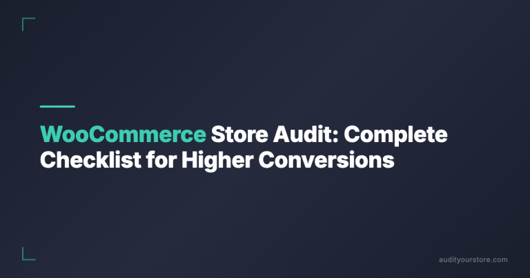 WooCommerce Store Audit