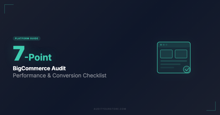 BigCommerce store audit featured image guide cover